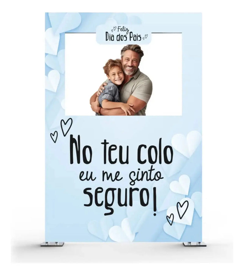 Painel Vazado Retangular Interativo + Estrutura Metálica dia dos pais