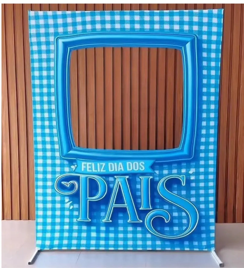 Painel Vazado Retangular Interativo + Estrutura Metálica dia dos pais