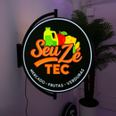 Letreiro iluminado giratorio